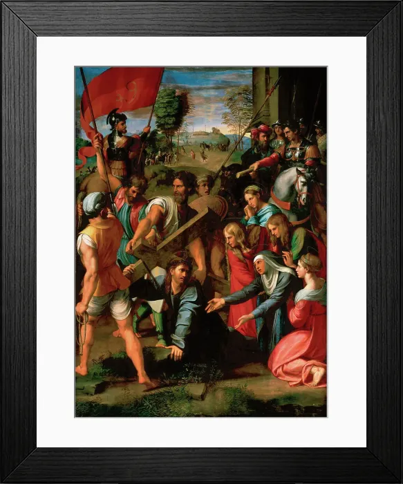 Framed Print : Raphael (1483-1520). Christ Falling on the Way to Calvary Framed Print : Raphael (1483-1520). Christ Falling on the Way to Calvary