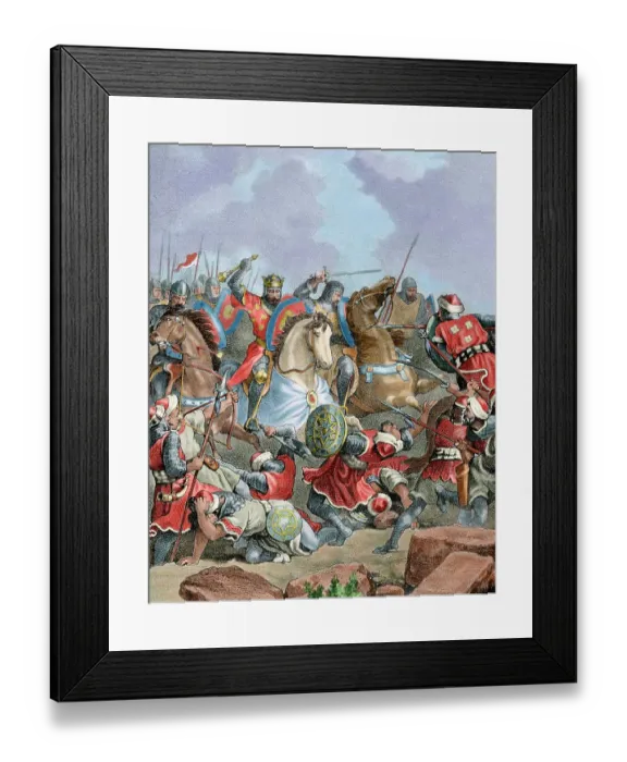 Framed Print : History of Spain. Battle of river Salado (30 october 1340) Framed Print : History of Spain. Battle of river Salado (30 october 1340)