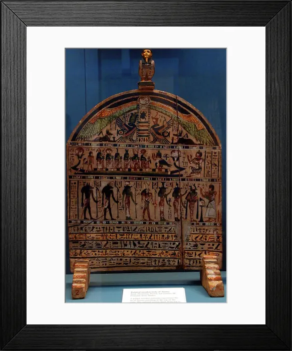 Framed Print : Painted wooden stela of Neswy. Egypt Framed Print : Painted wooden stela of Neswy. Egypt