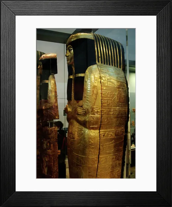 Framed Print : Egyptian wooden sarcophagus Framed Print : Egyptian wooden sarcophagus