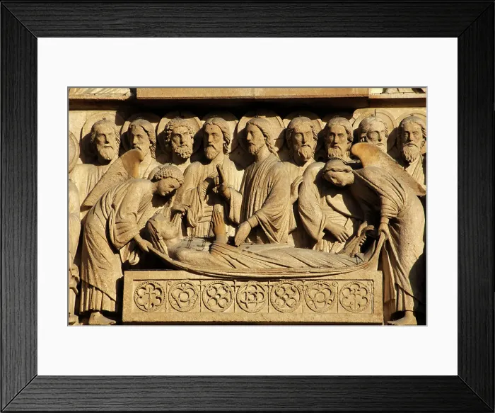 Framed Print : Gothic Art. France. Paris. Notre Dame. Portal of the Virgin Framed Print : Gothic Art. France. Paris. Notre Dame. Portal of the Virgin