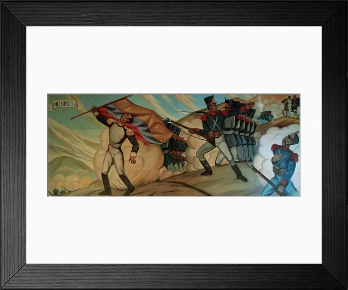 Framed Print : Battle of Pichincha, 24 May 1822. Context of The Spanish Ame Framed Print : Battle of Pichincha, 24 May 1822. Context of The Spanish Ame