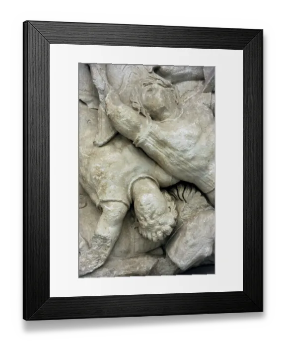 Framed Print : Pergamon Altar. Telephos Frieze. Detail Framed Print : Pergamon Altar. Telephos Frieze. Detail