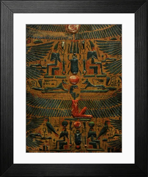 Framed Print : Coffin of Khonsu-hotep. Painted wood. 21st-22nd Dynasty. Det Framed Print : Coffin of Khonsu-hotep. Painted wood. 21st-22nd Dynasty. Det