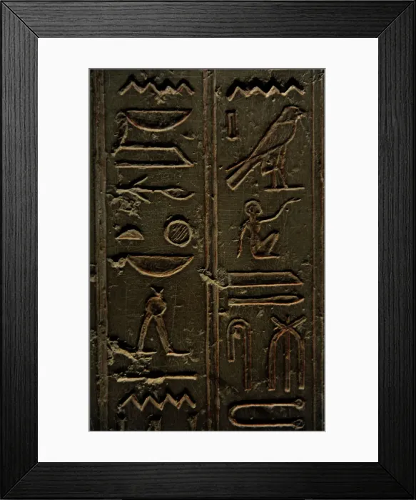 Framed Print : Sarcophagus of Nesi-Hor. 200 B. C. Hieroglyphic writing. Carl Framed Print : Sarcophagus of Nesi-Hor. 200 B. C. Hieroglyphic writing. Carl