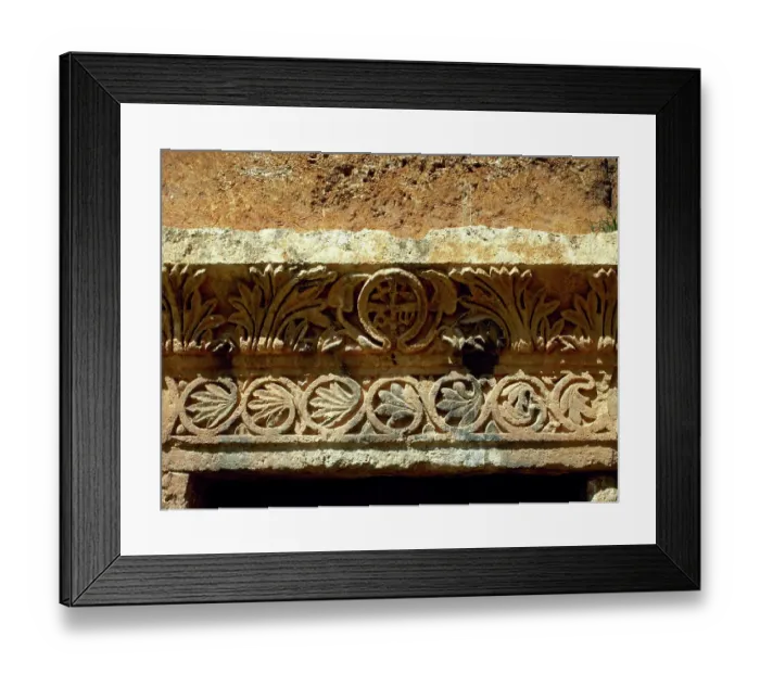Framed Print : Byzantine Art. Serjilla. Chi Rho. Syria. Western Asia Framed Print : Byzantine Art. Serjilla. Chi Rho. Syria. Western Asia