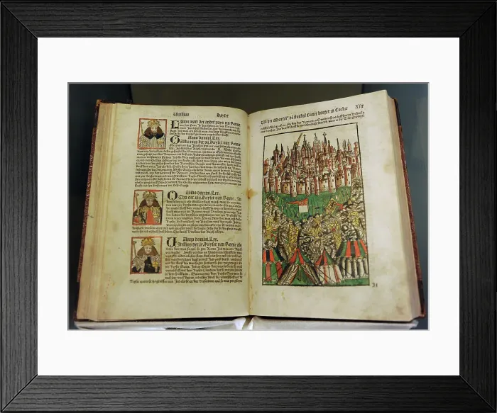 Framed Print : The Cologne Chronicle by Johann Koelhoff the Younger. 15th c Framed Print : The Cologne Chronicle by Johann Koelhoff the Younger. 15th c