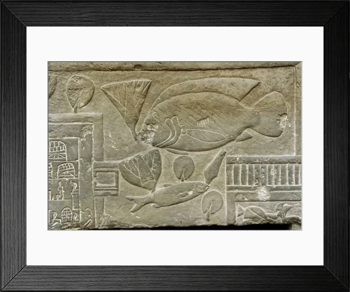 Framed Print : Relief depicting a part of a funeral scene from an official Framed Print : Relief depicting a part of a funeral scene from an official