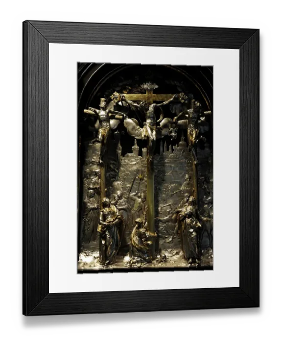 Framed Print : Silver altar, with a frame of ebony, from the chapel of Husu