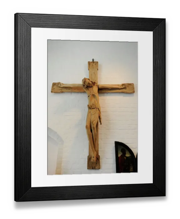 Framed Print : Crucifix. C. 1350. Elmelunde Church, Denmark Framed Print : Crucifix. C. 1350. Elmelunde Church, Denmark