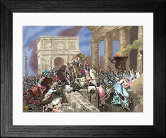 Framed Print : 5th Century 410 Alaric I Ancient Age Arch Army