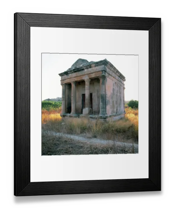 Framed Print : Spain. Aragon. Fabara. Roman mausoleum of Lucius Emilio Lupu