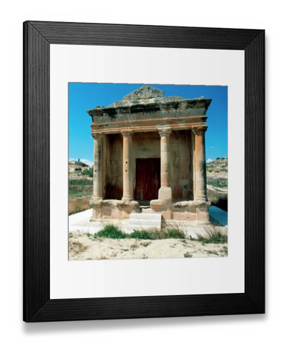 Framed Print : Spain. Aragon. Fabara. Roman mausoleum of Lucius Emilio Lupu Framed Print : Spain. Aragon. Fabara. Roman mausoleum of Lucius Emilio Lupu