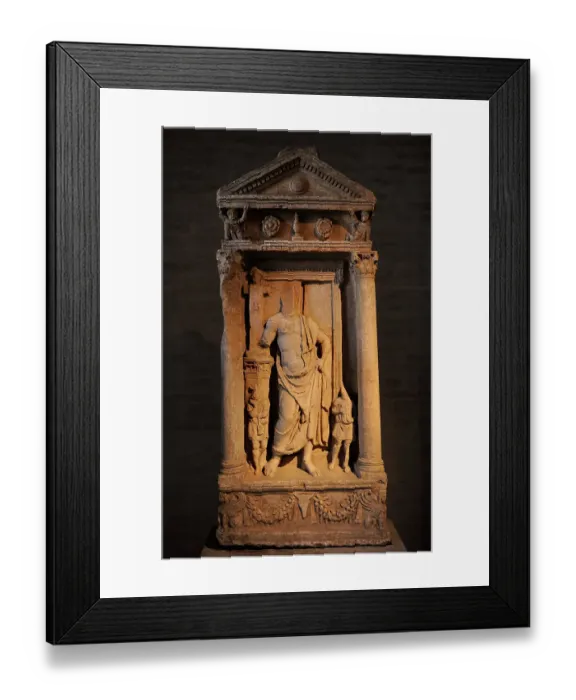 Framed Print : Funerary stele of Hiras, son of Nicanor. 2nd century BC Framed Print : Funerary stele of Hiras, son of Nicanor. 2nd century BC