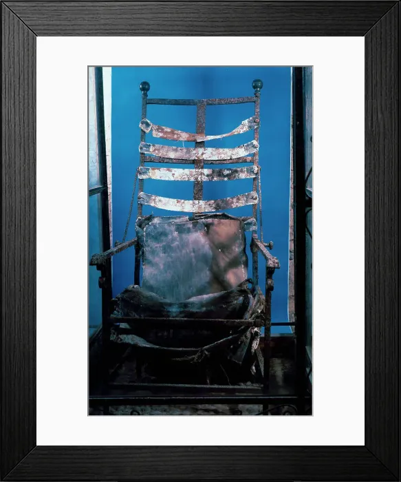 Framed Print : Chair in which died Mariano Alvarez de Castro (1749-1810). S Framed Print : Chair in which died Mariano Alvarez de Castro (1749-1810). S