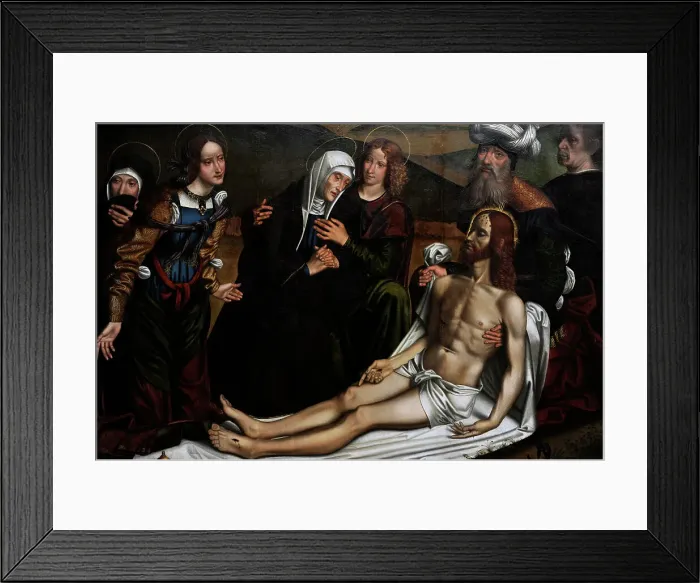 Framed Print : The Lamentation of Christ with a Donor, c. 1505, by Domenico Framed Print : The Lamentation of Christ with a Donor, c. 1505, by Domenico