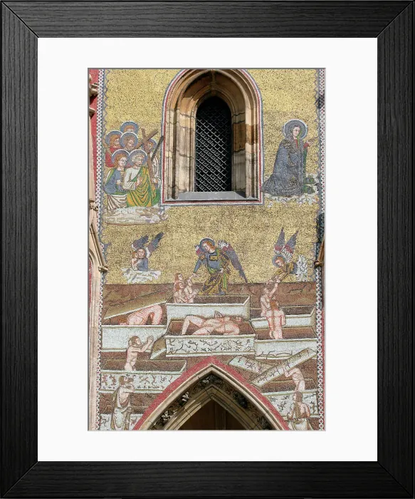 Framed Print : Prague. St. Vitus Cathedral. The Golden Gate. Mosaic of Framed Print : Prague. St. Vitus Cathedral. The Golden Gate. Mosaic of