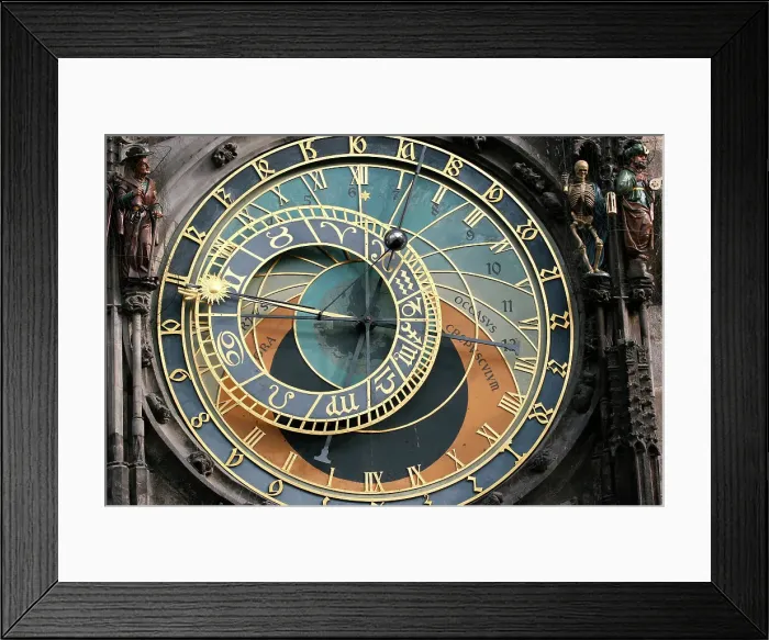 Framed Print : The Prague Astronomical Clock or Prague Orloj. AStronomical Framed Print : The Prague Astronomical Clock or Prague Orloj. AStronomical