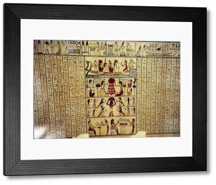 Framed Print : Book of the Death of the mistress Neferini. Papyrus. Egypt Framed Print : Book of the Death of the mistress Neferini. Papyrus. Egypt