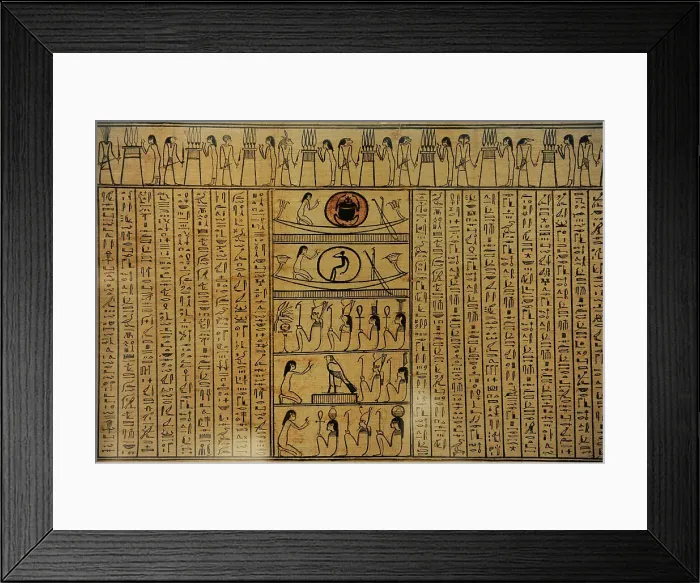 Framed Print : Book of the Death of the mistress Neferini. Papyrus. Egypt Framed Print : Book of the Death of the mistress Neferini. Papyrus. Egypt
