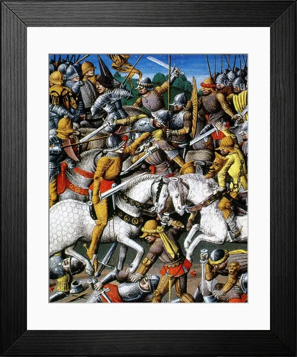 Framed Print : Victory of Heraclius over the Saracens. Miniature. Le Miroir Framed Print : Victory of Heraclius over the Saracens. Miniature. Le Miroir