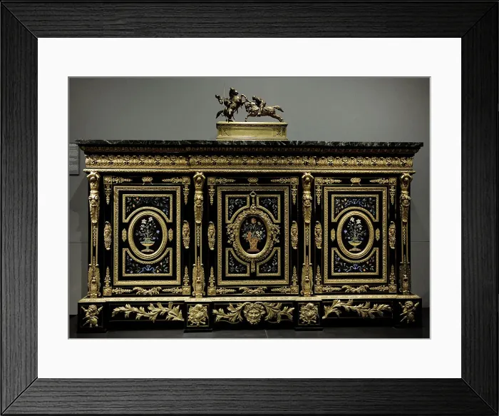 Framed Print : Three-door cabinet, c. 1835-1838. Anonymous