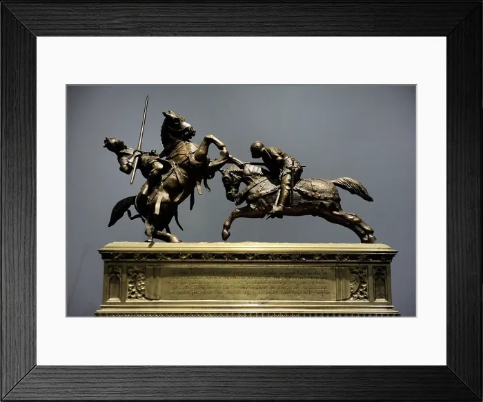 Framed Print : Two Fighting Knights, 1838, by Emile de Nieuwerkerke (1814-1) Framed Print : Two Fighting Knights, 1838, by Emile de Nieuwerkerke (1814-1)