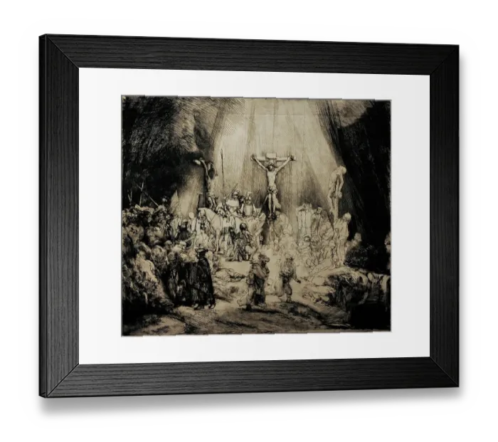 Framed Print : The Three Crosses, 1653, by Rembrandt (1606-1669) Framed Print : The Three Crosses, 1653, by Rembrandt (1606-1669)
