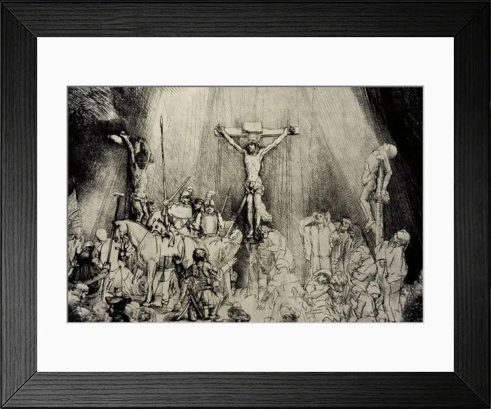 Framed Print : The Three Crosses, 1653, by Rembrandt (1606-1669) Framed Print : The Three Crosses, 1653, by Rembrandt (1606-1669)