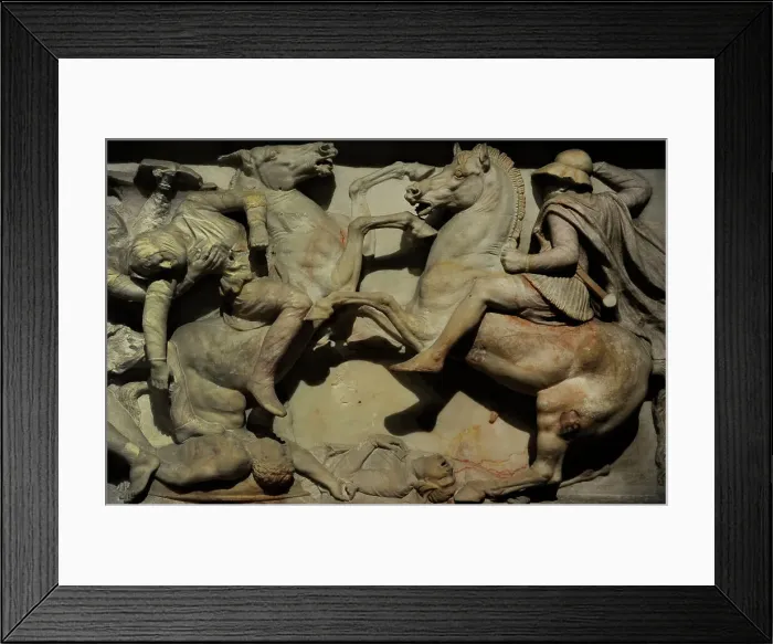 Framed Print : Alexander Sarcophagus. 4th century BC. Battle of Issus (333) Framed Print : Alexander Sarcophagus. 4th century BC. Battle of Issus (333)