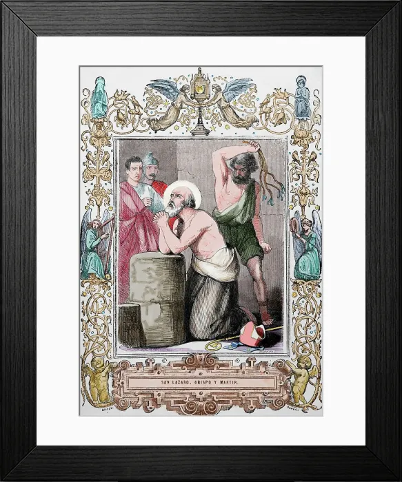Framed Print : Lazarus of Bethany or Saint Lazarus. Jesus restores him to l Framed Print : Lazarus of Bethany or Saint Lazarus. Jesus restores him to l