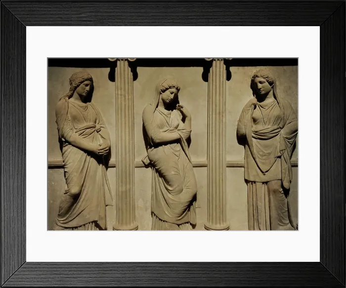 Framed Print : Sarcophagus of mourning women. 4th century BC. From Royal Ne Framed Print : Sarcophagus of mourning women. 4th century BC. From Royal Ne