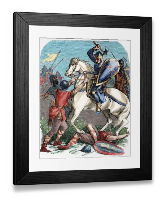 Framed Print : Louis VI (1081-1137) at the Battle of Brenneville, 1119. Eng Framed Print : Louis VI (1081-1137) at the Battle of Brenneville, 1119. Eng