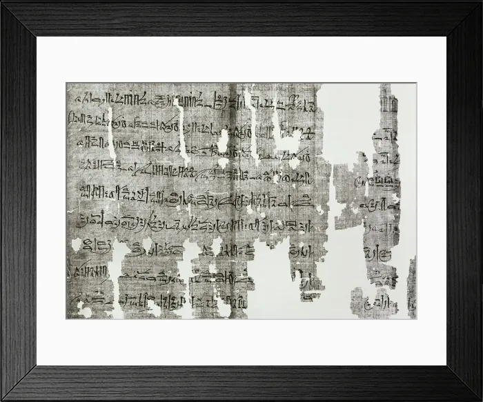 Framed Print : Hieratic papyrus. Process document. Conspirator death lawsui Framed Print : Hieratic papyrus. Process document. Conspirator death lawsui
