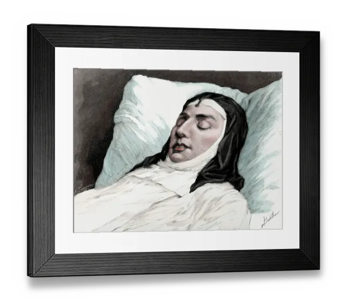 Framed Print : Mercedes de Orleans (1860-1878). Qeen of Spain. First wife o Framed Print : Mercedes de Orleans (1860-1878). Qeen of Spain. First wife o