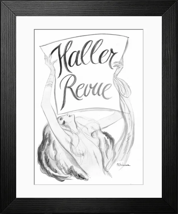 Framed Print : Artwork for for souvenir brochure for An Aus Die, Admiralspa Framed Print : Artwork for for souvenir brochure for An Aus Die, Admiralspa