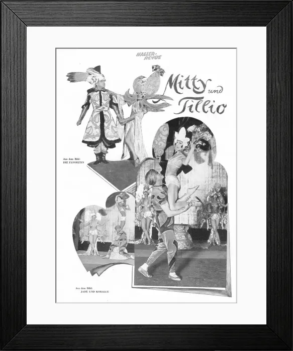 Framed Print : Mitty and Tillio in An Aus Die, Admiralspalast, Berlin 1927