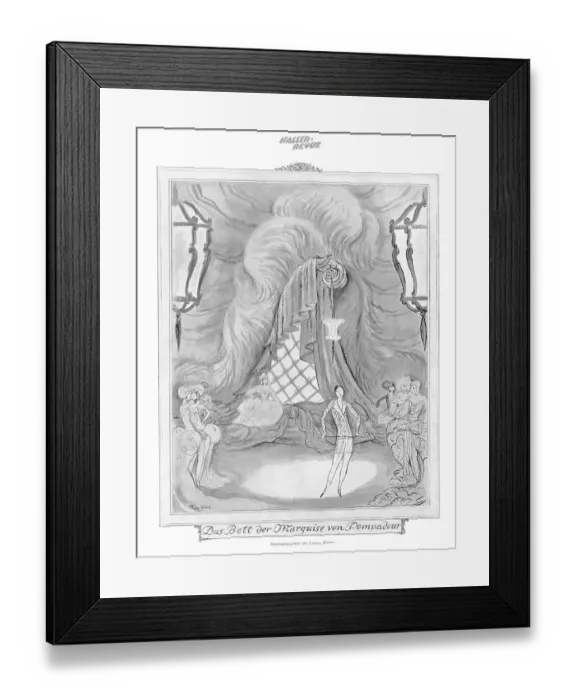 Framed Print : A sketch representing the scene the Marquis of Pompadeur Framed Print : A sketch representing the scene the Marquis of Pompadeur