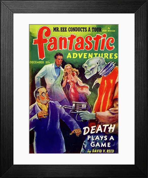 Framed Print : Fantastic Adventures - Death plays a game Framed Print : Fantastic Adventures - Death plays a game