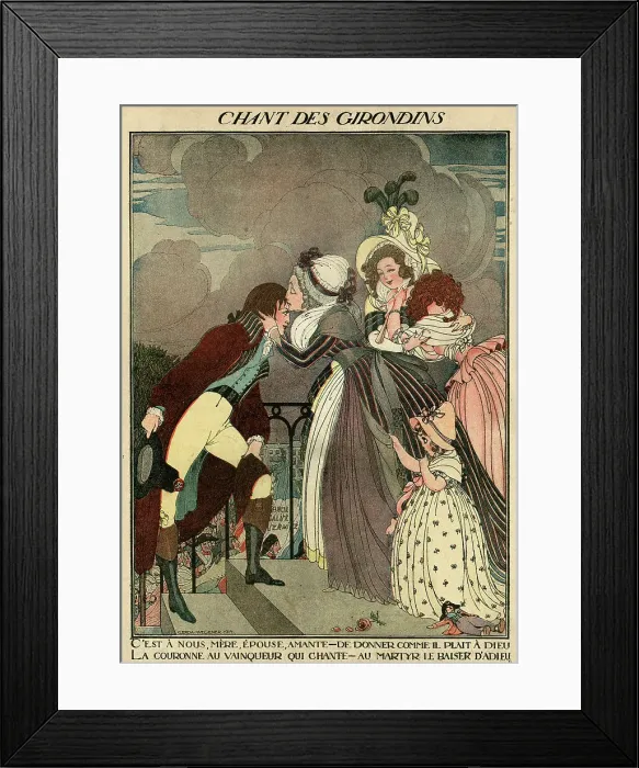 Framed Print : Illustration, Song of the Girondins Framed Print : Illustration, Song of the Girondins