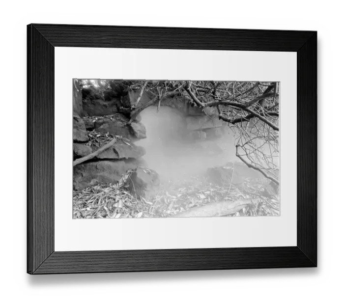 Framed Print : Ravenscroft (Cleddon Hall), cave in garden Framed Print : Ravenscroft (Cleddon Hall), cave in garden
