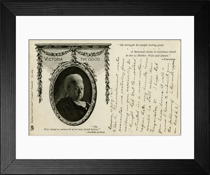 Framed Print : Queen Victoria - Mourning card 1901 Framed Print : Queen Victoria - Mourning card 1901