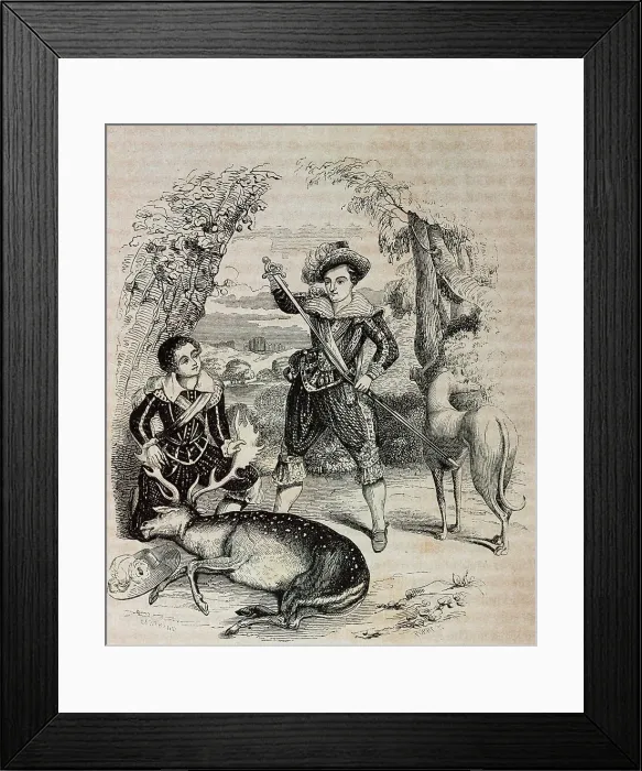 Framed Print : Lord Harrington with Prince Henry, the future King Henry III Framed Print : Lord Harrington with Prince Henry, the future King Henry III
