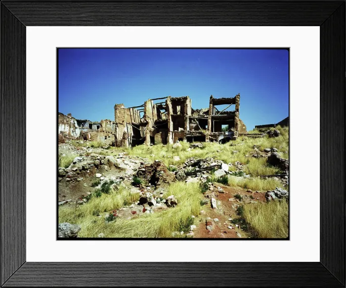 Framed Print : Ruins of houses, Belchite, Spain Framed Print : Ruins of houses, Belchite, Spain