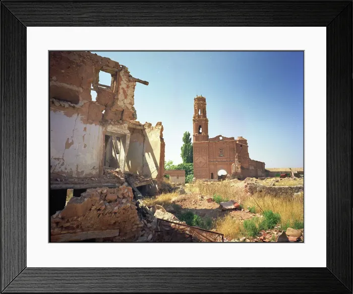 Framed Print : Church and ruins, Belchite, Spain Framed Print : Church and ruins, Belchite, Spain