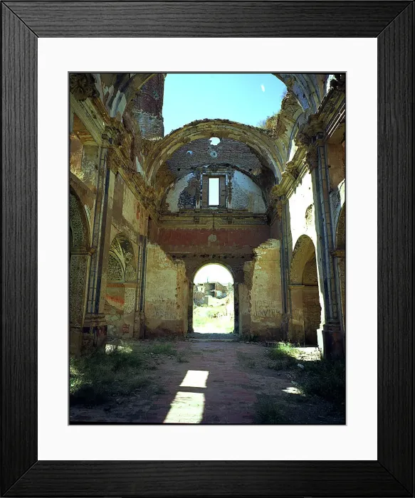 Framed Print : Interior ruined chuch, Belchite, Spain Framed Print : Interior ruined chuch, Belchite, Spain
