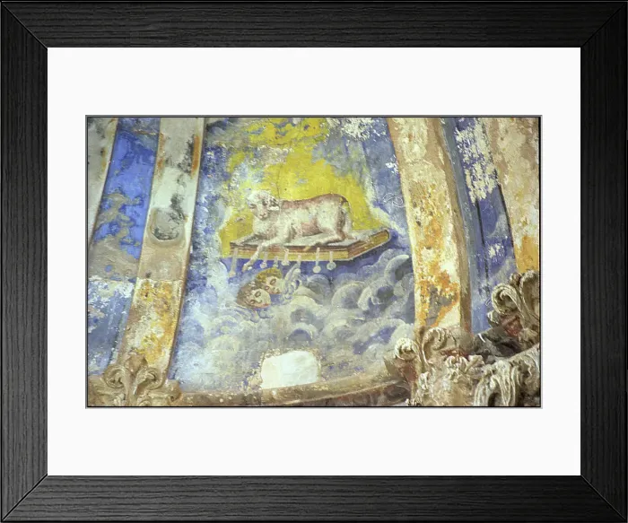Framed Print : Detail of church decoration, Belchite, Spain Framed Print : Detail of church decoration, Belchite, Spain