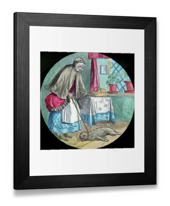 Framed Print : 1890s Poor Dog Dead Old Woman Looking Down Floor Framed Print : 1890s Poor Dog Dead Old Woman Looking Down Floor
