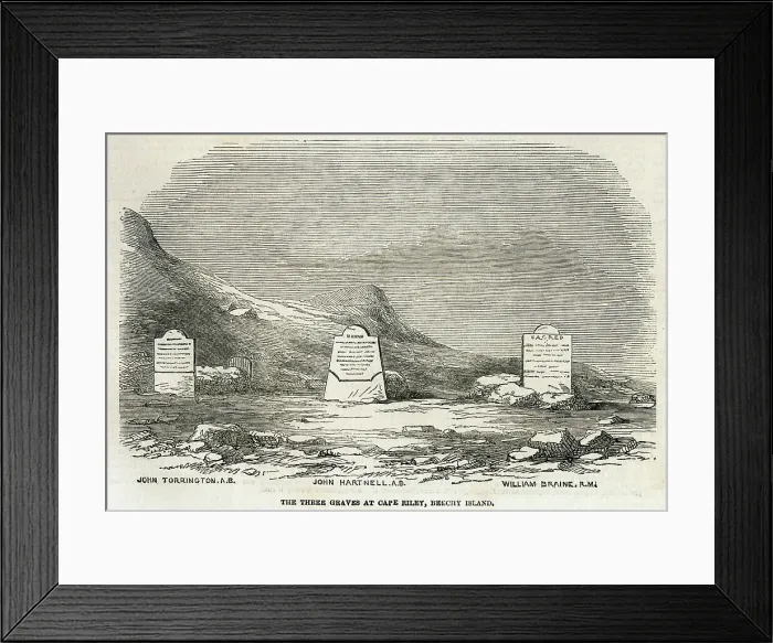 Framed Print : Franklin expedition - three graves at Cape Riley Framed Print : Franklin expedition - three graves at Cape Riley