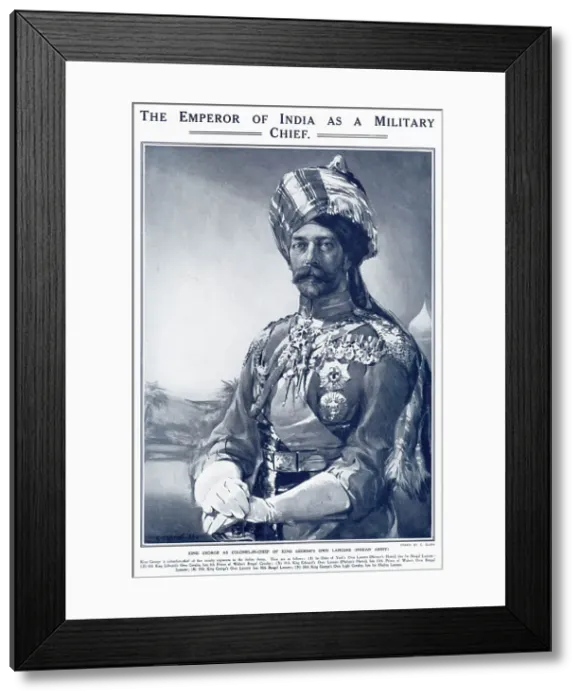 Framed Print : King George as Colonel-in-Chief of King George's own Lancer Framed Print : King George as Colonel-in-Chief of King George's own Lancer